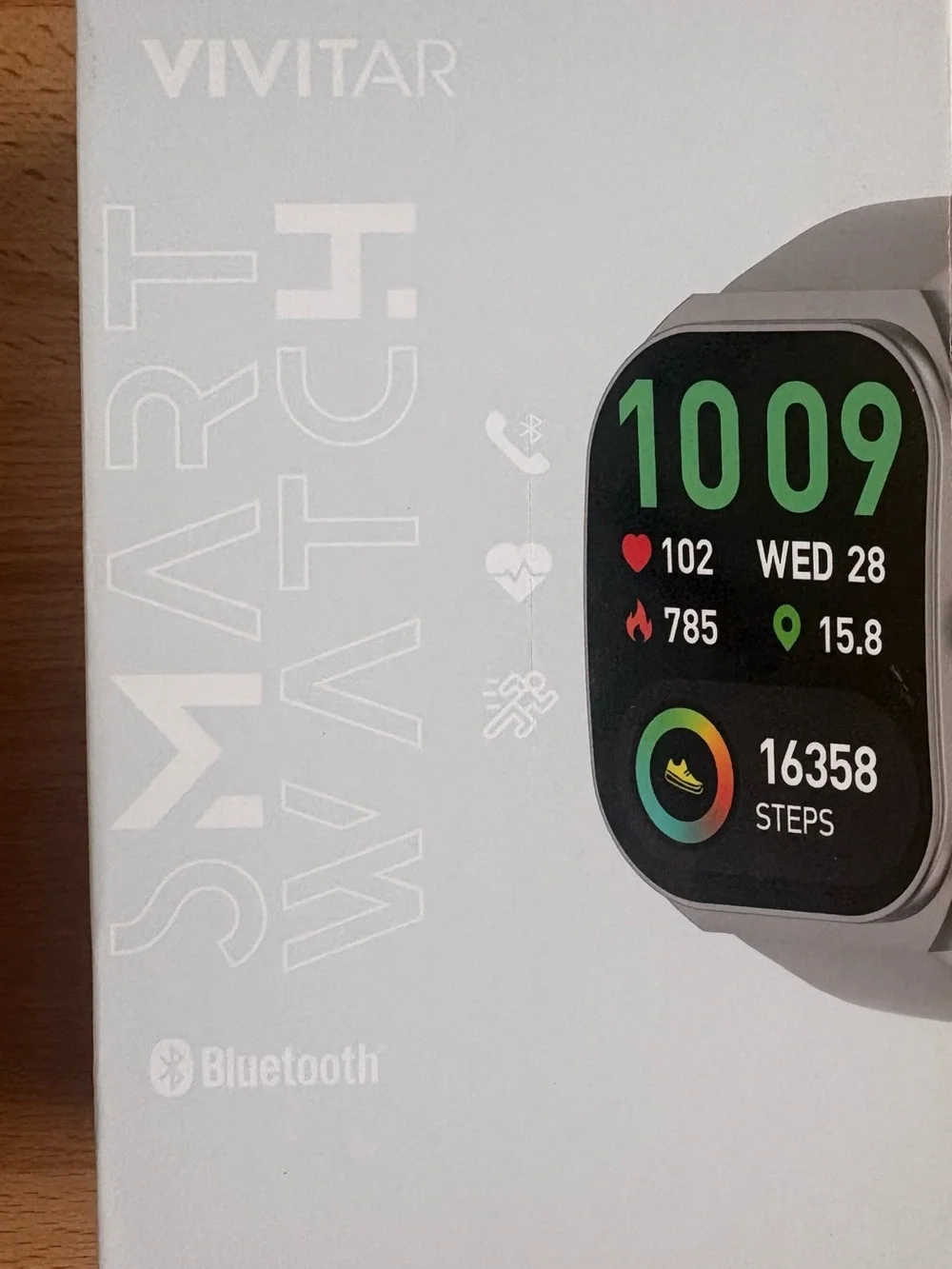 Fitness VIVITAR Smart Watch with Silicone Band (off white)